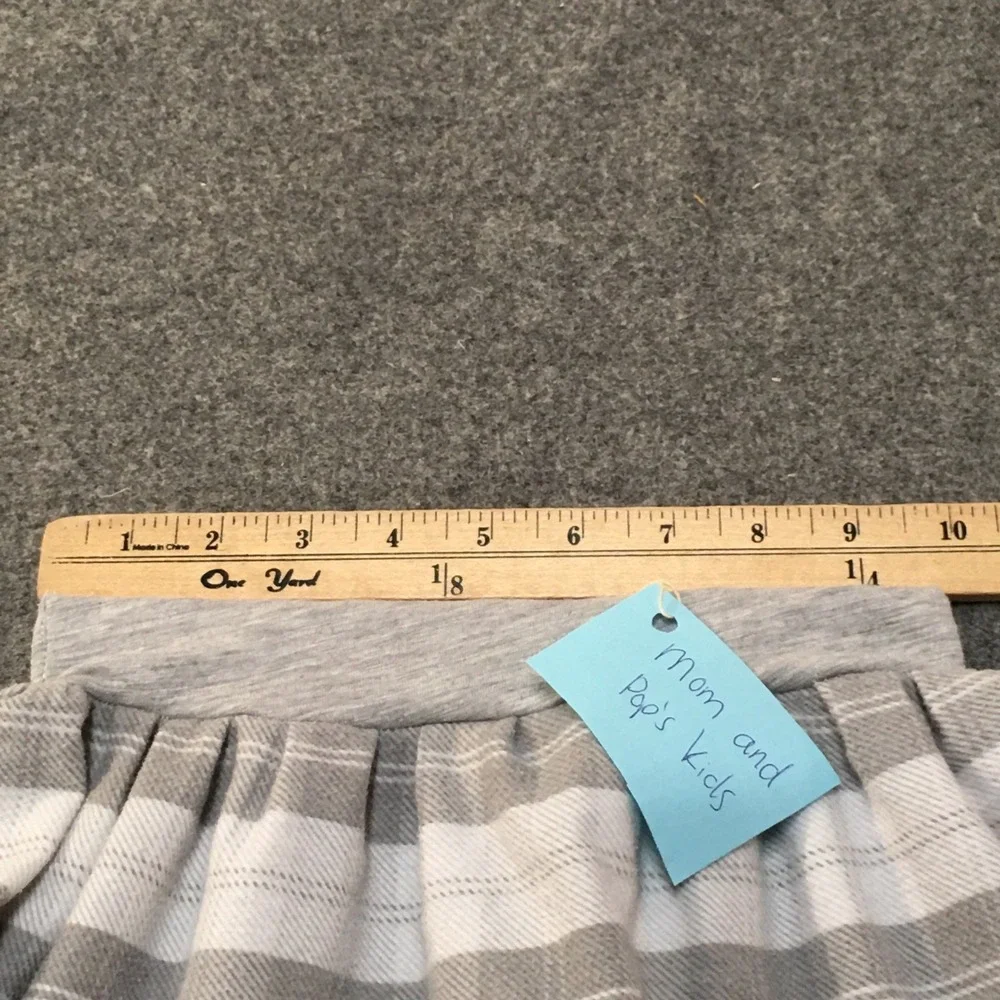 Skirt Flannel Girls 6 Gray Plaid Ruffle Tier Maxi Heavyweight Mom and Pop's Kids